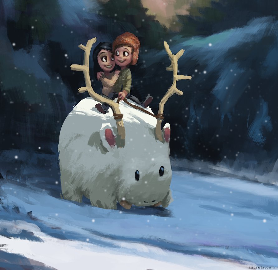 Zac Retz卡通情侣插画