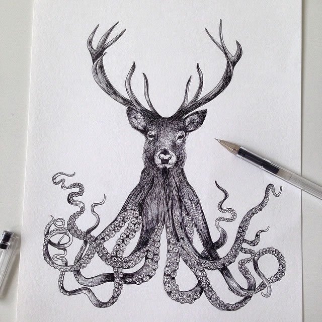 Alfred Basha素描插画