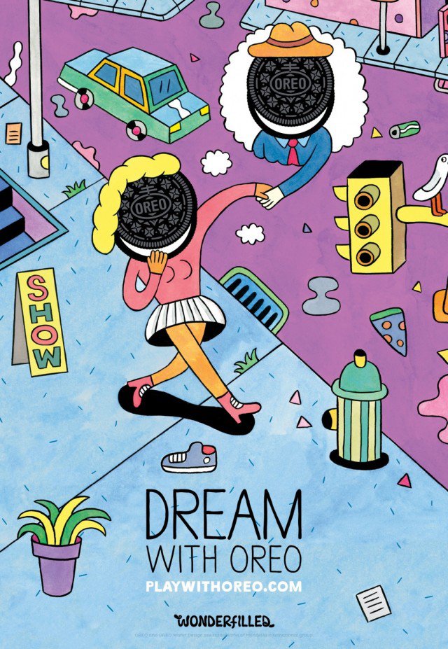 奥利奥Wonderfilled奇幻之旅:广告推广插画