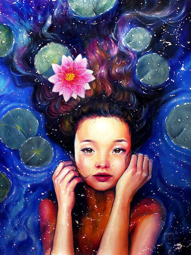 HuanLe中国风水彩插画