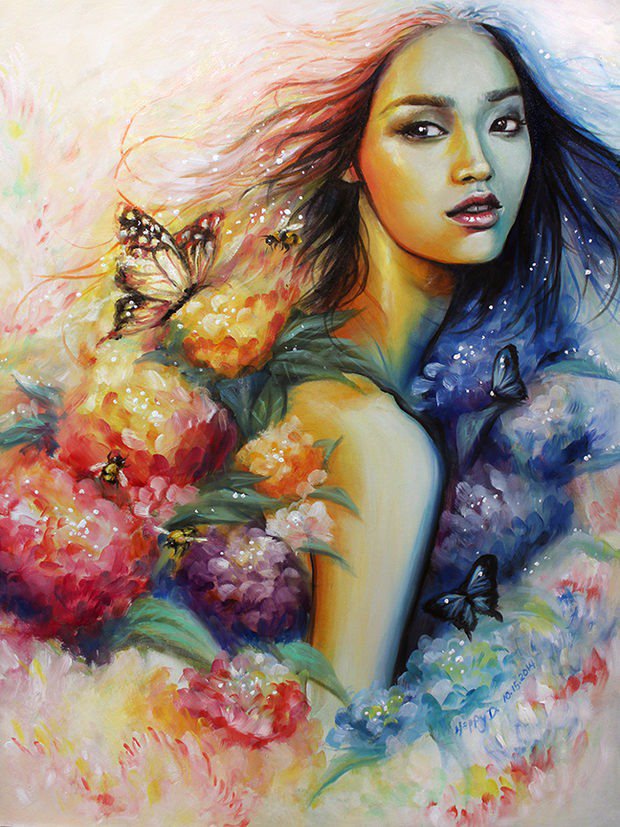 HuanLe中国风水彩插画