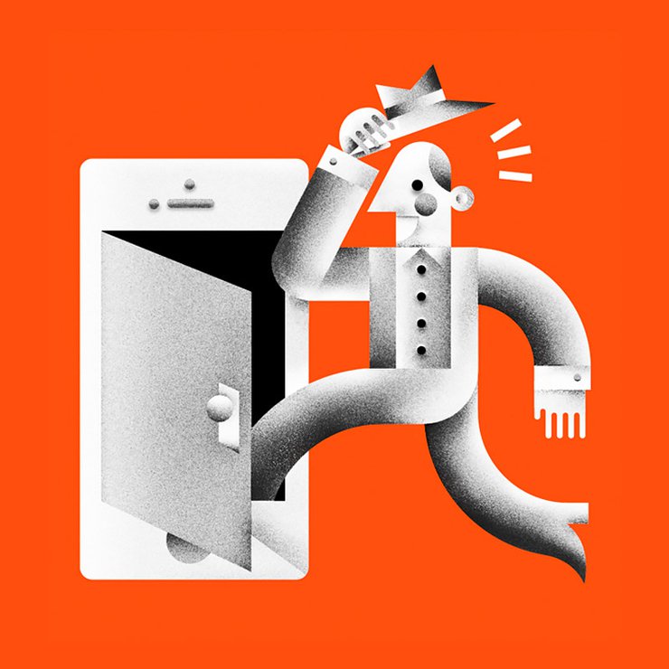 国外独特肖像插画设计