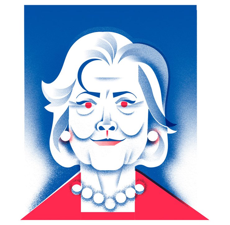 国外独特肖像插画设计