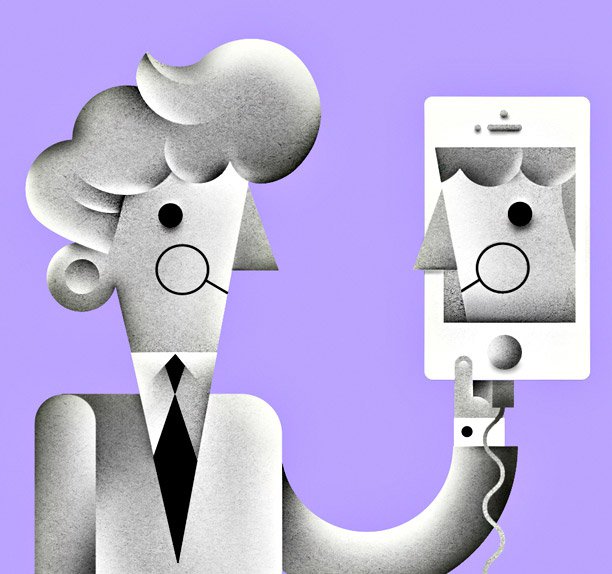 国外独特肖像插画设计