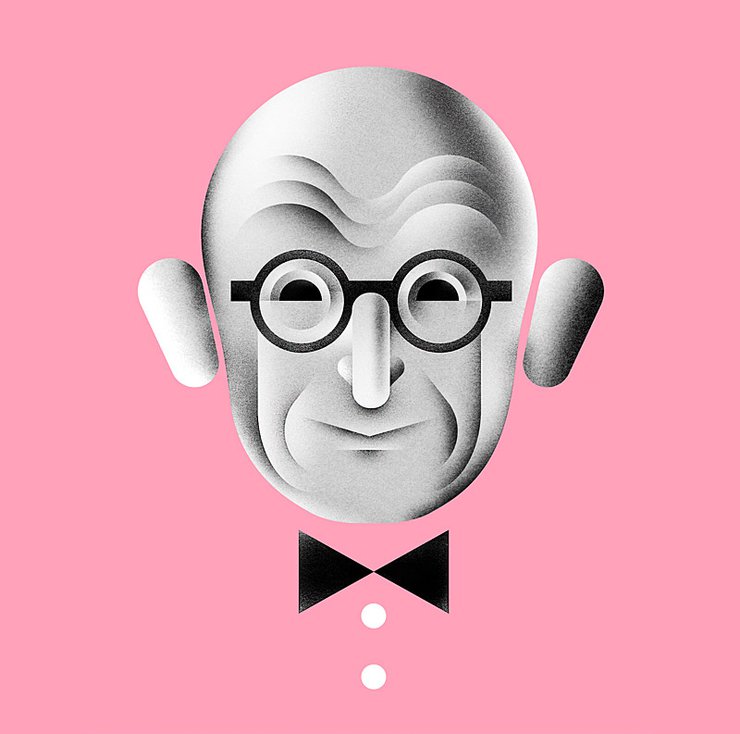 国外独特肖像插画设计