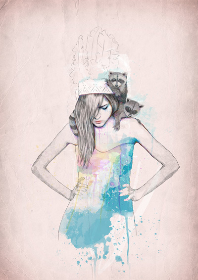 西班牙Ariana Perez的人物插画设计作品