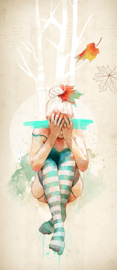 西班牙Ariana Perez的人物插画设计作品