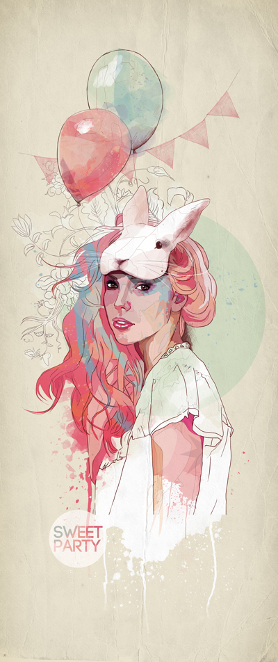 西班牙Ariana Perez的人物插画设计作品