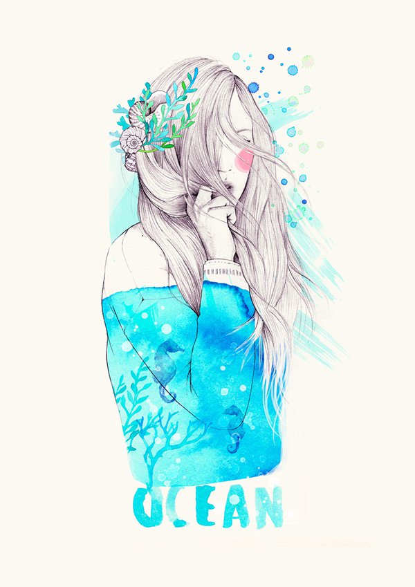西班牙Ariana Perez的人物插画设计作品