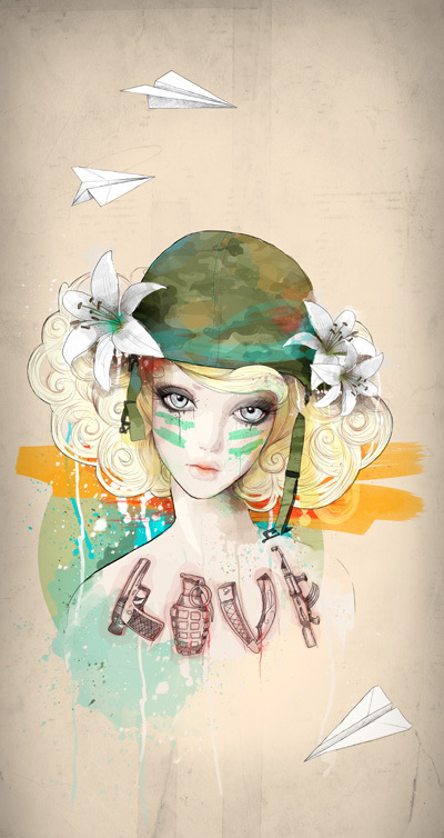 西班牙Ariana Perez的人物插画设计作品