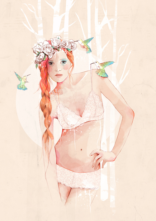 西班牙Ariana Perez的人物插画设计作品