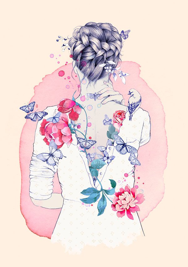 西班牙Ariana Perez的人物插画设计作品
