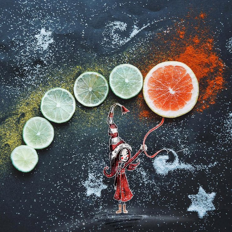 艺术家 Cinzia Bolognesi用食物唯美创作