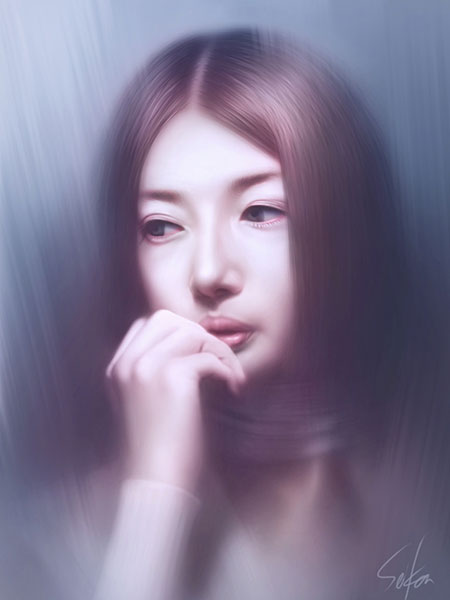 日本Seikou Yamaoka:iPhone肖像绘画