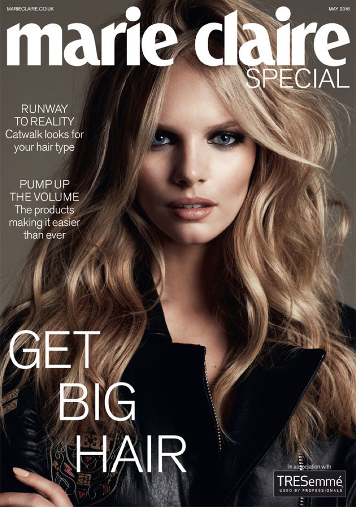 超模Marloes Horst 演绎《Marie Claire》杂志英国版