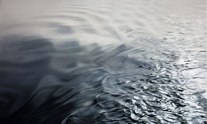 艺术家Zaria Forman 手指画出冰 海画卷