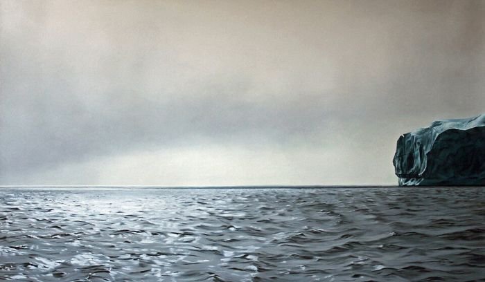 艺术家Zaria Forman 手指画出冰 海画卷