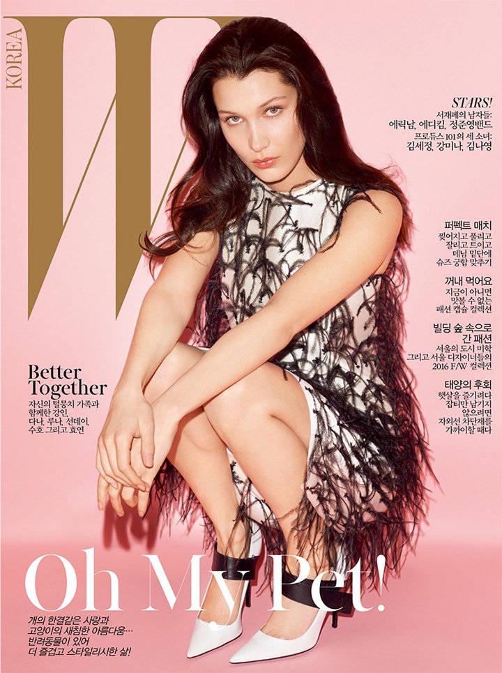 超模Bella Hadid 演绎《W》欧美时尚杂志大片