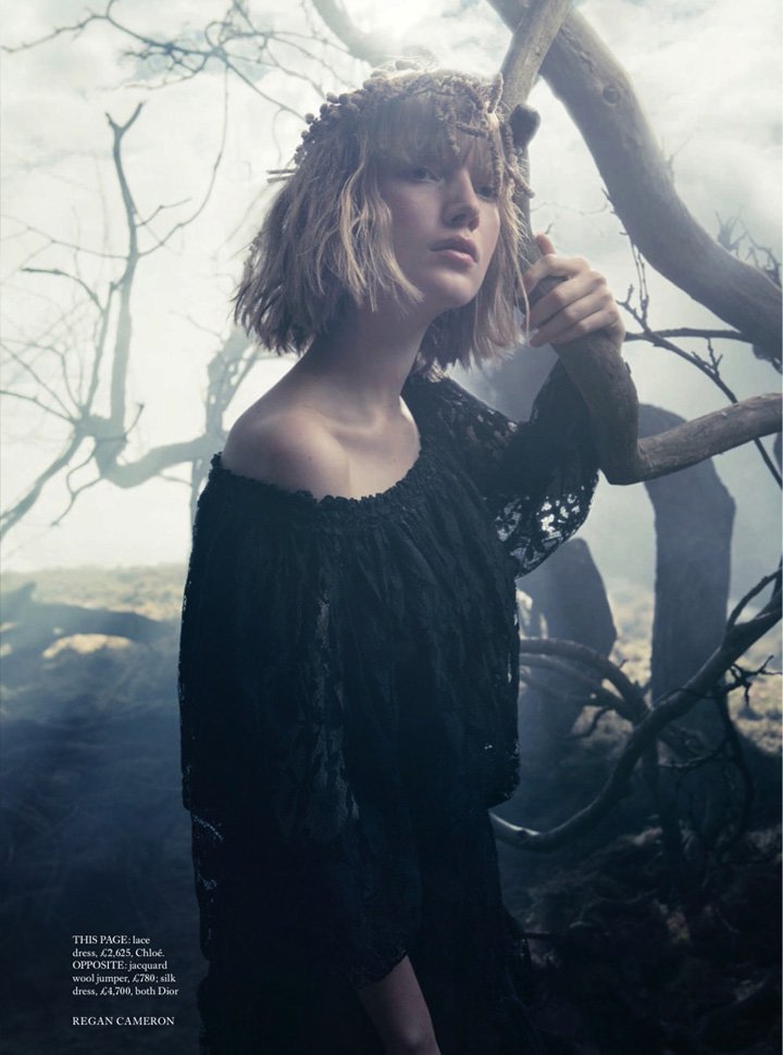 超模Lou Schoof演绎《Harper's Bazaar》欧美杂志时尚大片