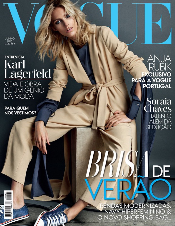超模Anja Rubik 演绎《Vogue》时尚杂志摄影大片