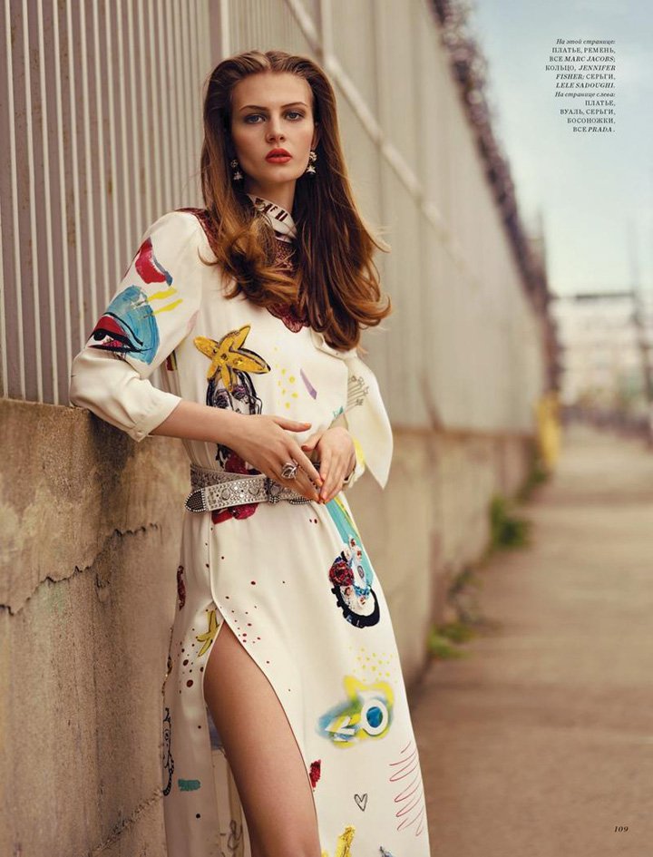 超模Florence Kosky 演绎《Harper's Bazaar》时尚杂志大片