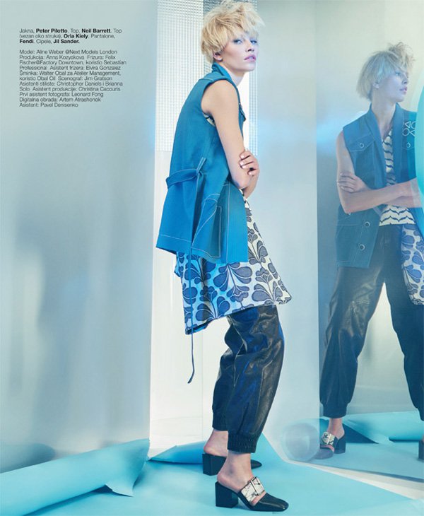 超模Aline Weber 演绎《Elle》杂志时尚大片 