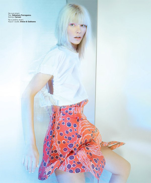 超模Aline Weber 演绎《Elle》杂志时尚大片 