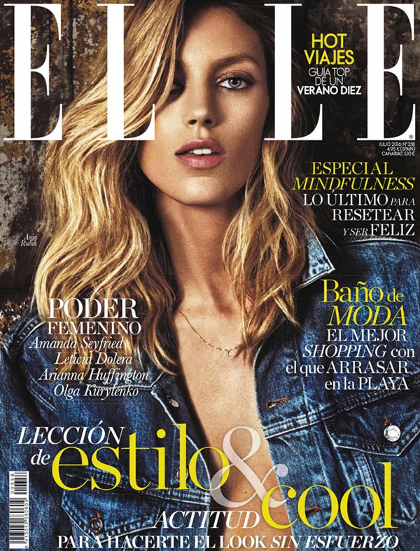 超模Anja Rubik演绎《Elle》时尚杂志大片