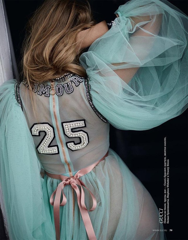 超模Marloes Horst 演绎《Elle》时尚杂志大片