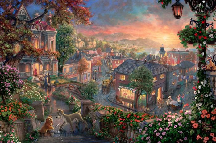 汤马思·金凯德(Thomas Kinkade)梦幻迪士尼场景绘画欣赏