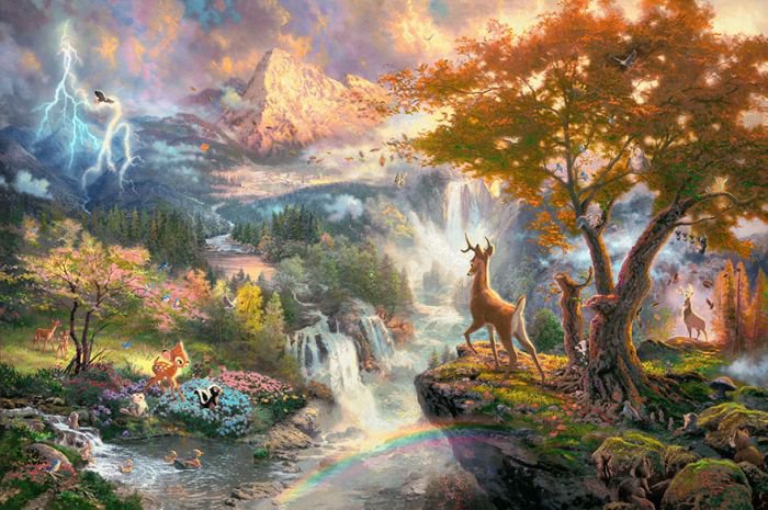 汤马思·金凯德(Thomas Kinkade)梦幻迪士尼场景绘画欣赏