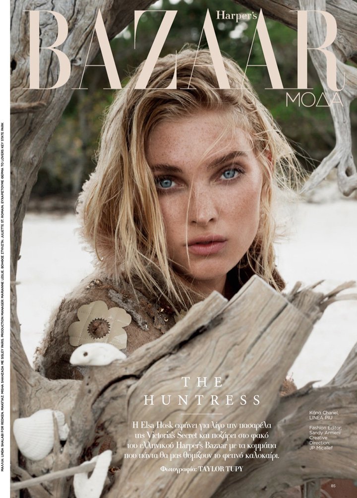 超模Elsa Hosk 演绎《Harper's Bazaar》时尚杂志大片