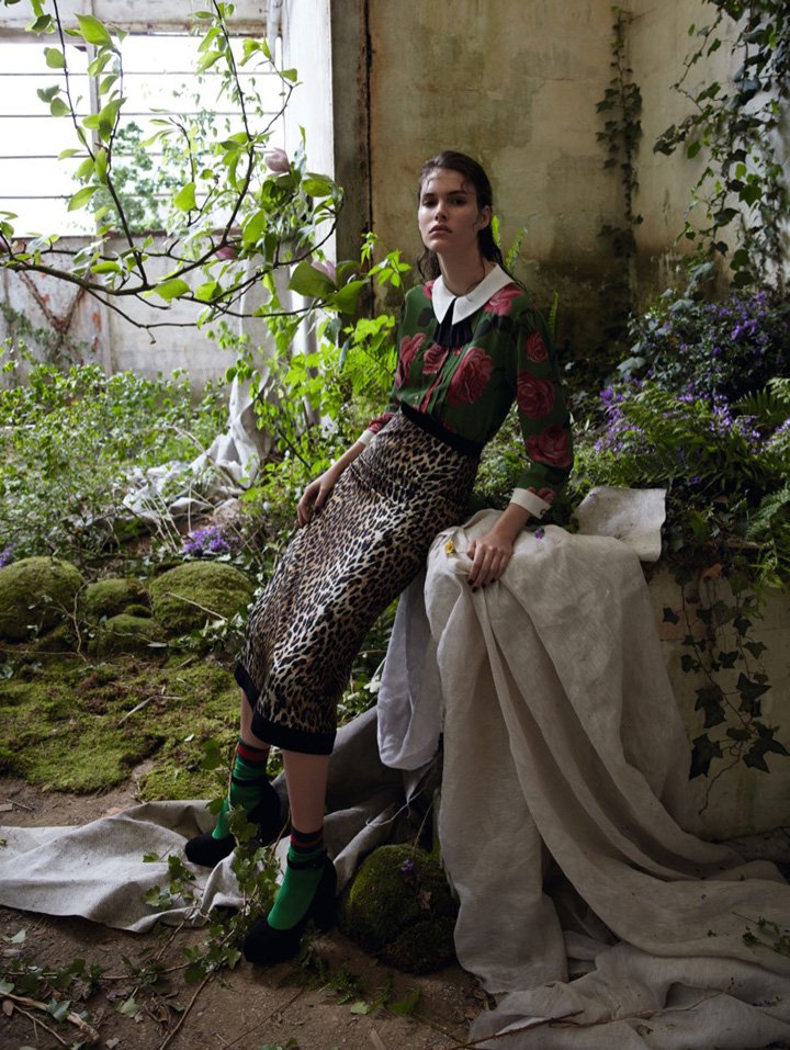 超模Vanessa Moody 演绎《Vogue服饰与美容》时尚杂志大片