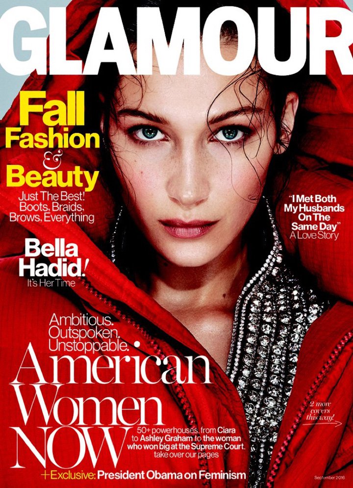 超模Bella Hadid 演绎《Glamour》时尚杂志大片