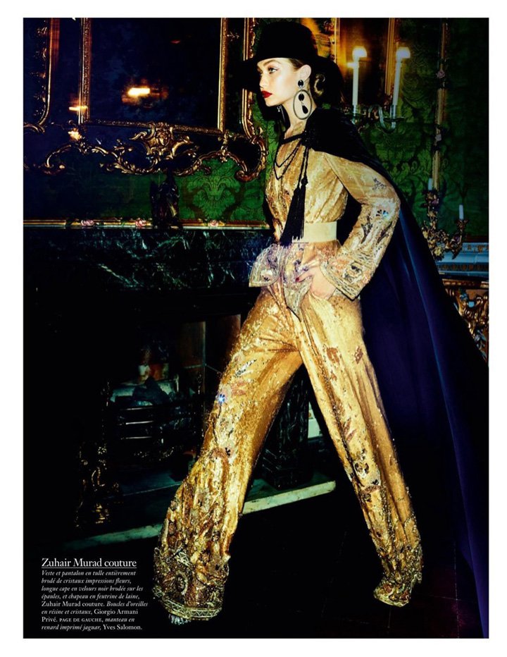 超模Gigi Hadid 演绎《Vogue》法国版时尚杂志大片