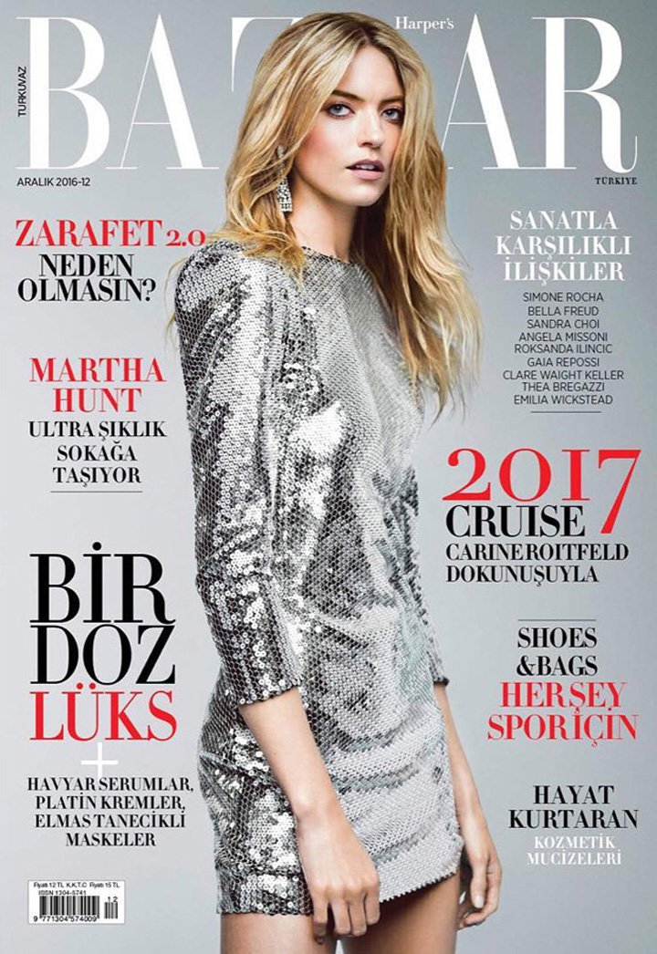 超模Martha Hunt 演绎《Harper’s Bazaar》时尚杂志大片
