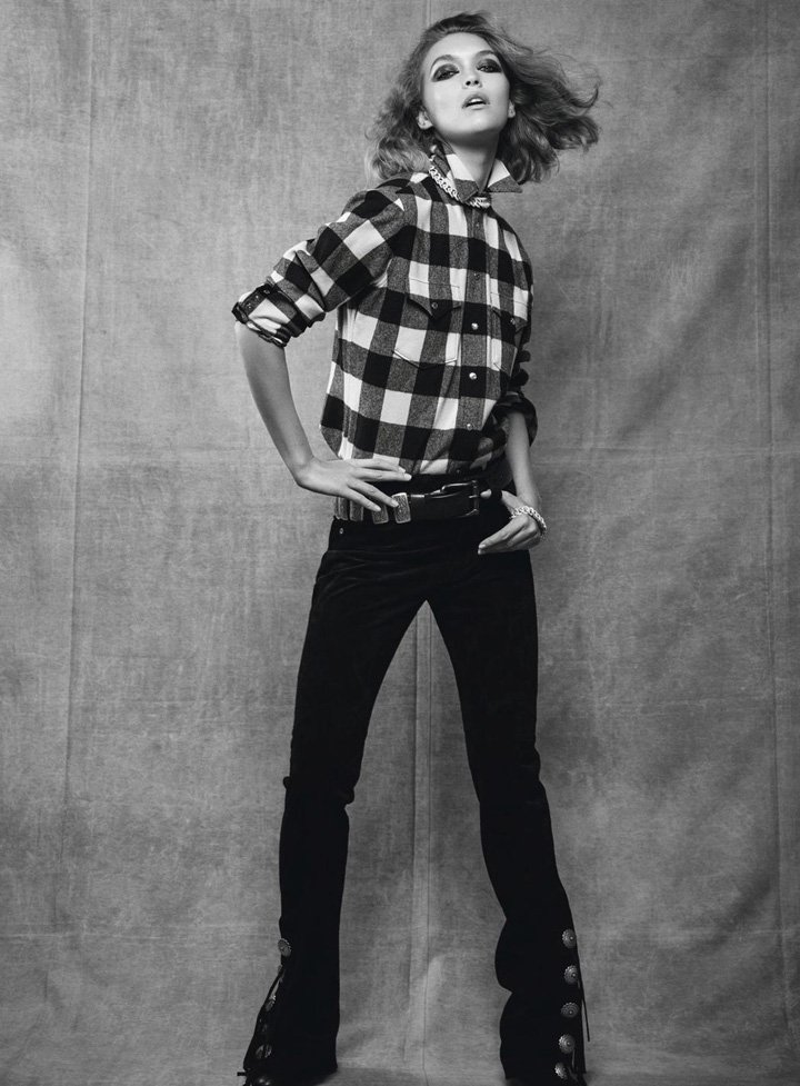 超模Arizona Muse 演绎《Madame Figaro》时尚杂志大片