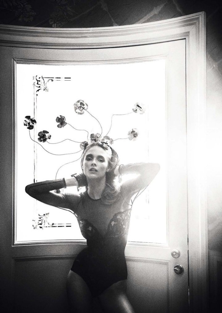 超模Beegee Margenyte《Glamour》杂志内衣品牌写真大片