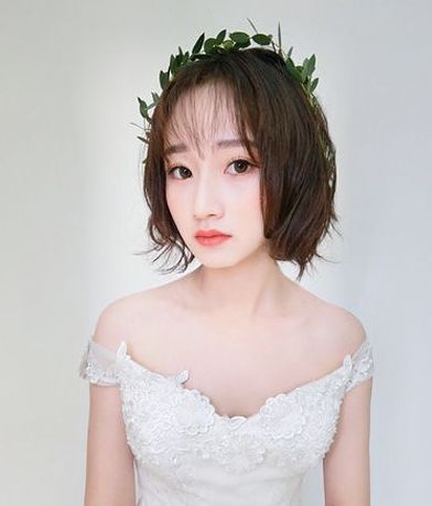 新娘短发造型图片 这几款非常美丽