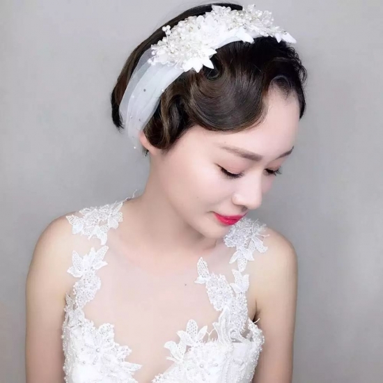 新娘短发造型图片 这几款非常美丽