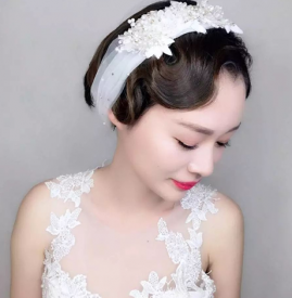 新娘短发造型图片
