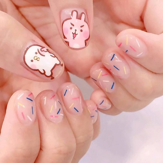可爱美甲图片韩版2025 美甲可爱超萌图片