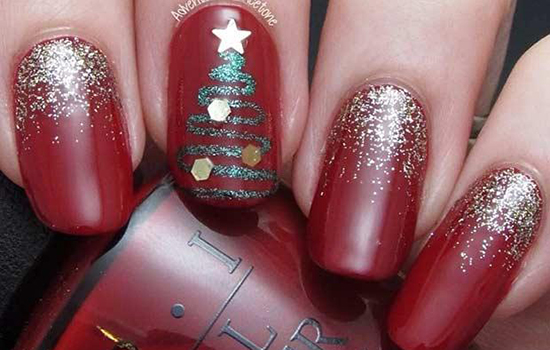 圣诞美甲图片2025 圣诞款美甲