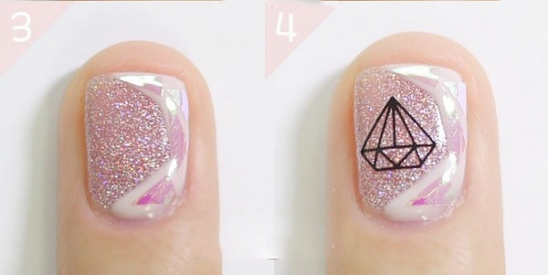 玻璃碎片美甲教程 玻璃碎片美甲怎么做