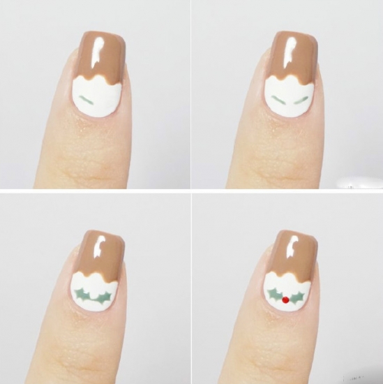 圣诞cupcake美甲教程 圣诞cupcake美甲怎么画