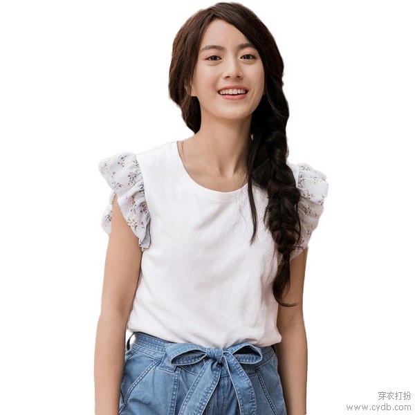 简约宫廷风,荷叶袖T恤挥别麒麟臂