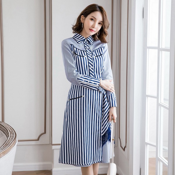 时髦又百变,衬衫裙凹造型从不敷衍