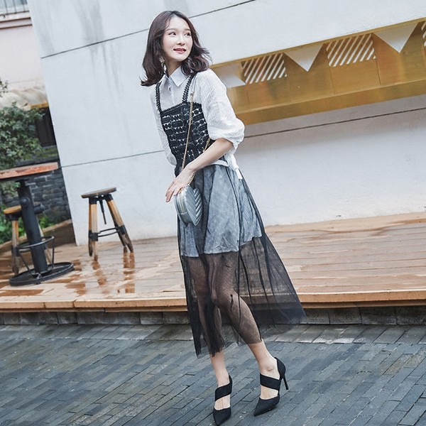 时髦又百变,衬衫裙凹造型从不敷衍