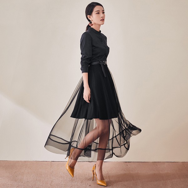 时髦又百变,衬衫裙凹造型从不敷衍