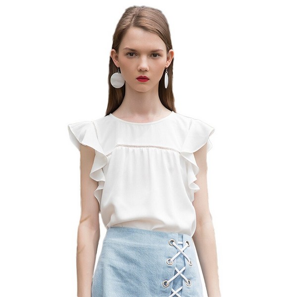 纯色雪纺衫,唯美浪漫优雅成仙